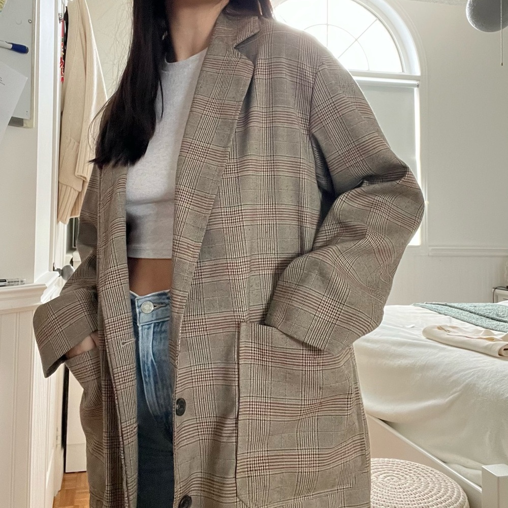 Plaid Oversized Blazer